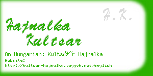 hajnalka kultsar business card